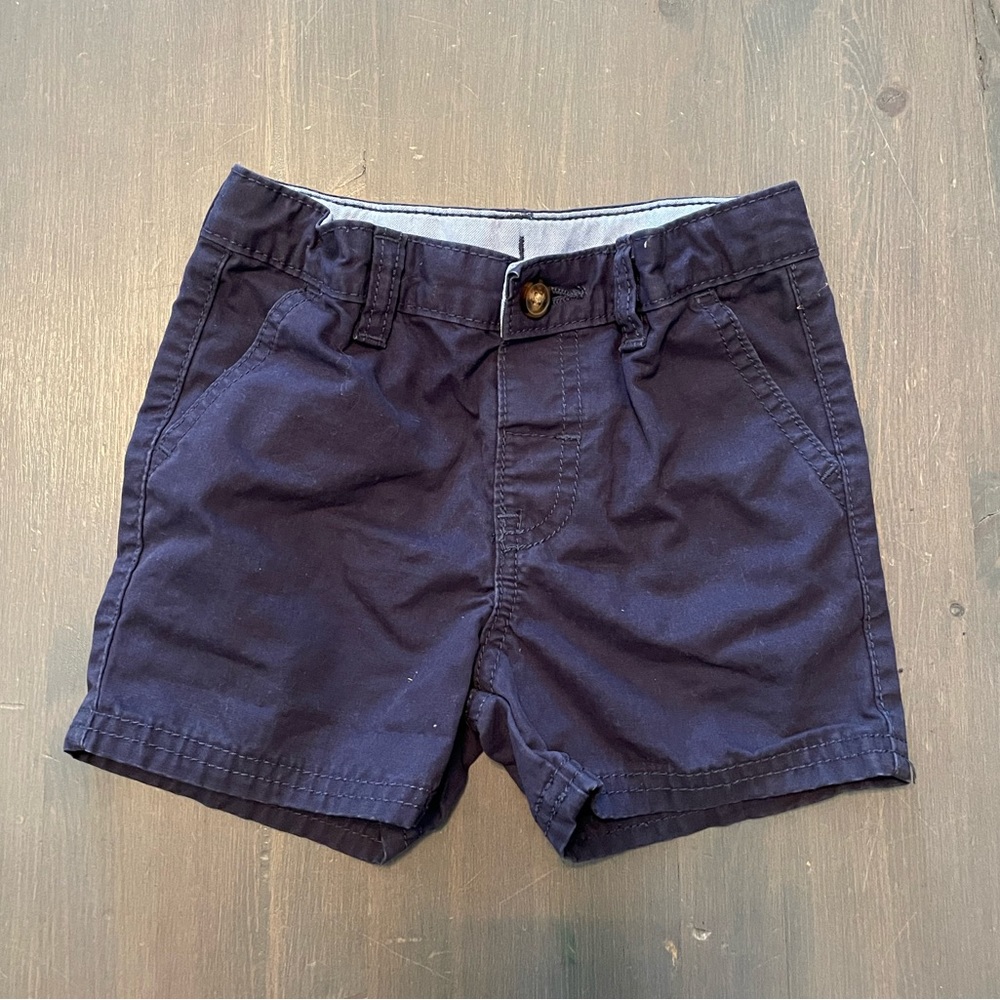 4/$15🌸 Navy Blue Shorts with adjustable waistband 18M